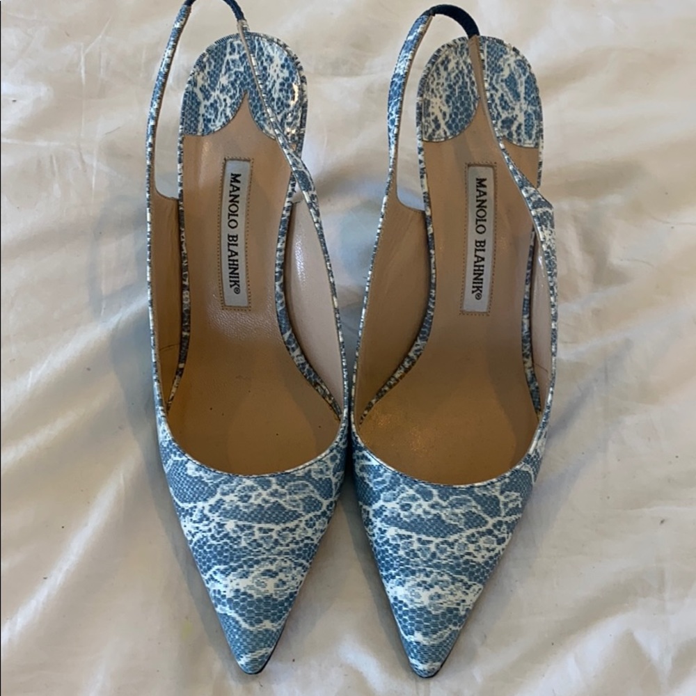 Manolo Blahnik sling back pumps AUTHENTIC size 40
